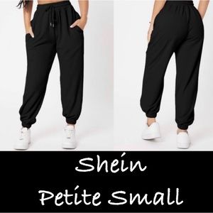 Shein Petite Small Black Joggers, Like New